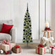 Vidaxx sapin de Noël artificiel mince avec 150 LED vert et blanc 120 cm