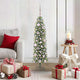 Vidaxx sapin de Noël artificiel mince avec 150 LED vert et blanc 120 cm