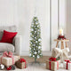 Vidaxx sapin de Noël artificiel mince avec 150 LED vert et blanc 120 cm