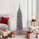Vidaxx sapin de Noël artificiel mince avec 150 LED vert et blanc 120 cm