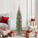Vidaxx sapin de Noël artificiel mince avec 150 LED vert et blanc 120 cm
