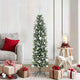 VidaXL sapin de Noël artificiel mince avec 150 LED vert et blanc 150 cm