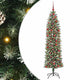 Vidaxx sapin de Noël artificiel mince avec 300 LED vert et blanc 180 cm