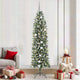 Vidaxx sapin de Noël artificiel mince avec 300 LED vert et blanc 210 cm