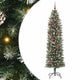 Vidaxx sapin de Noël artificiel mince avec 300 LED vert et blanc 210 cm