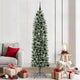 Vidaxx sapin de Noël artificiel mince avec 300 LED vert et blanc 210 cm