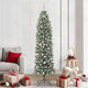 Vidaxx sapin de Noël artificiel mince avec 300 LED vert et blanc 210 cm