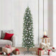 Vidaxx sapin de Noël artificiel mince avec 300 LED vert et blanc 210 cm