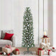 Vidaxx sapin de Noël artificiel mince avec 300 LED vert et blanc 210 cm
