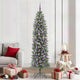 Vidaxx sapin de Noël artificiel mince avec 300 LED vert et blanc 210 cm
