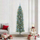 Vidaxx sapin de Noël artificiel mince avec 300 LED vert et blanc 210 cm