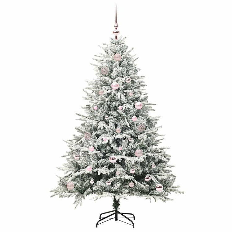 VidaXL sapin de Noël artificiel illuminé avec jeu de boules vert 150 cm