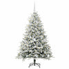 VidaXL sapin de Noël artificiel illuminé avec jeu de boules vert 150 cm