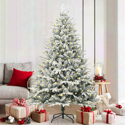 Vidaxx sapin de Noël artificiel avec éclairage vert 180 cm PVC et PE