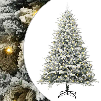 Vidaxx sapin de Noël artificiel avec éclairage vert 180 cm PVC et PE