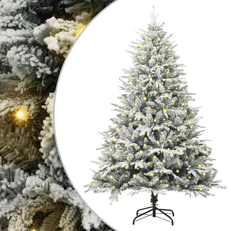 Vidaxx sapin de Noël artificiel avec éclairage vert 180 cm PVC et PE