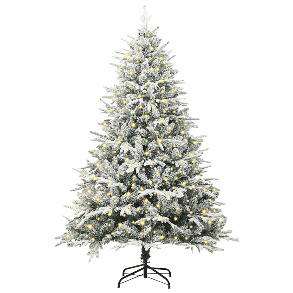 Vidaxx sapin de Noël artificiel avec éclairage vert 180 cm PVC et PE