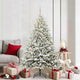 VidaXL sapin de Noël artificiel illuminé avec jeu de boules vert 180 cm