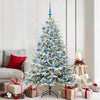VidaXL sapin de Noël artificiel illuminé avec jeu de boules vert 180 cm