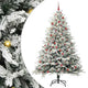 VidaXL sapin de Noël artificiel illuminé avec jeu de boules vert 210 cm