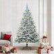 VidaXL sapin de Noël artificiel illuminé avec jeu de boules vert 210 cm