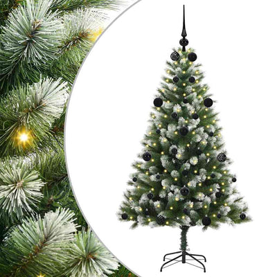 Vidaxl sapin de Noël artificiel articulé avec neige recouverte 150 cm