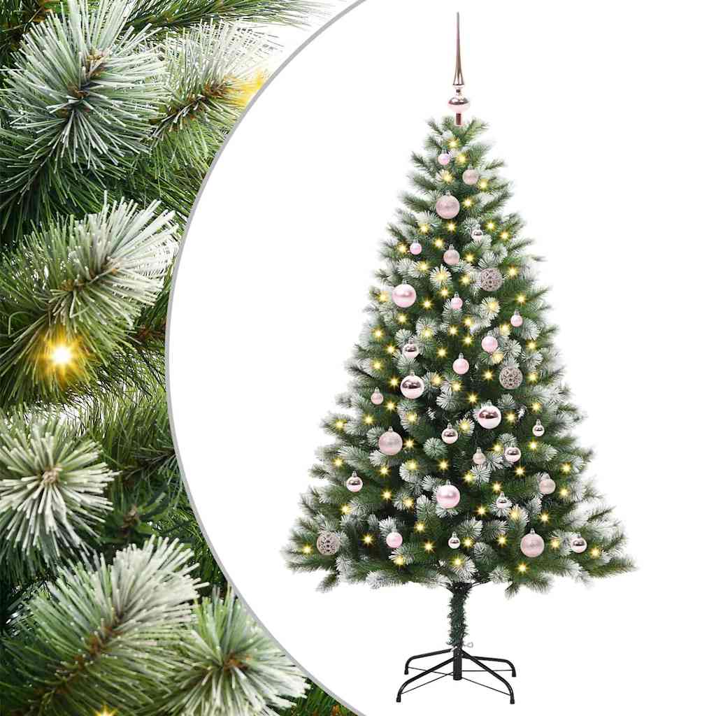 Vidaxl sapin de Noël artificiel articulé avec neige recouverte 150 cm