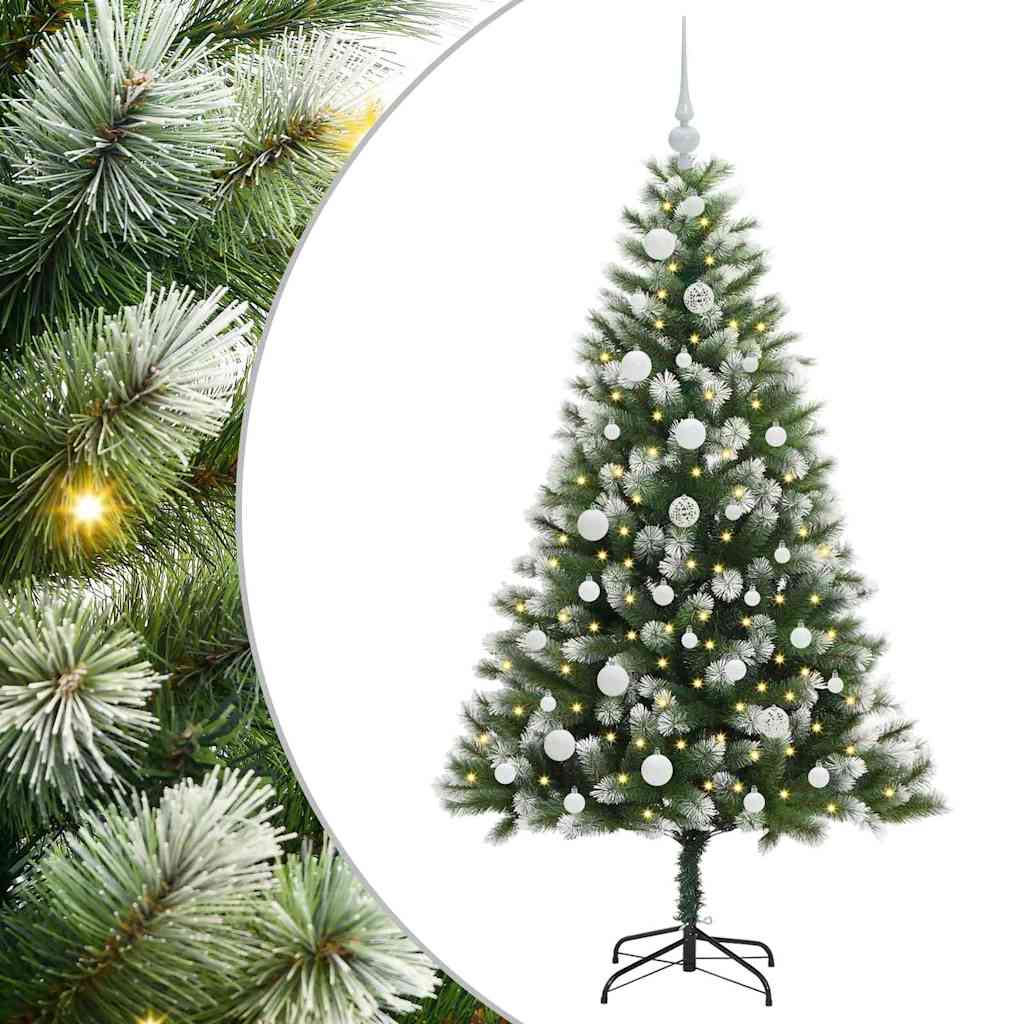 Vidaxl sapin de Noël artificiel articulé avec neige recouverte 150 cm