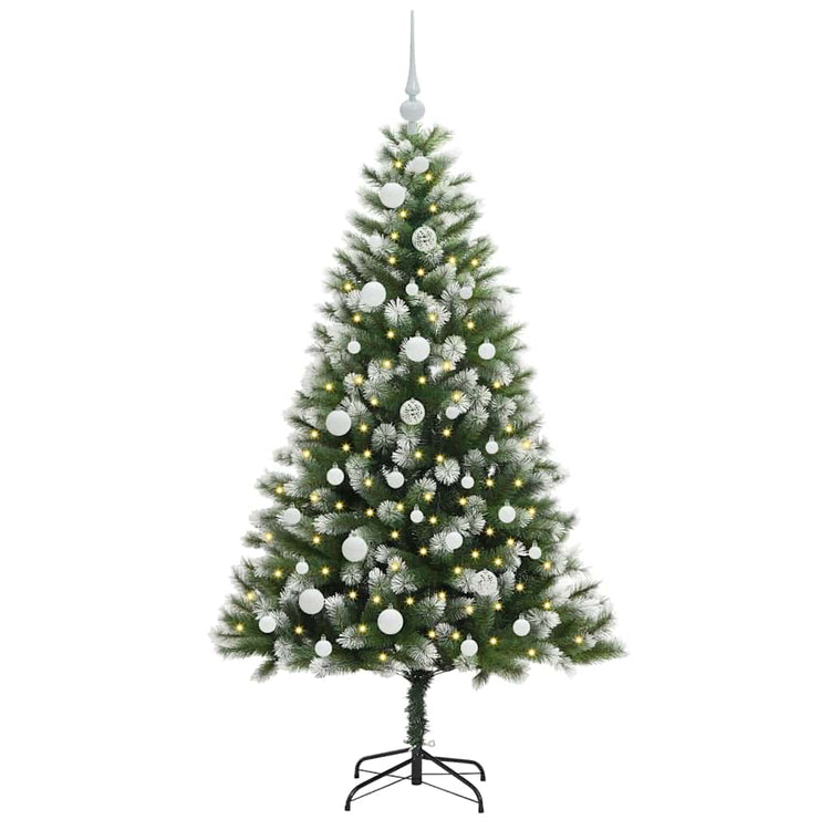 Vidaxl sapin de Noël artificiel articulé avec neige recouverte 150 cm