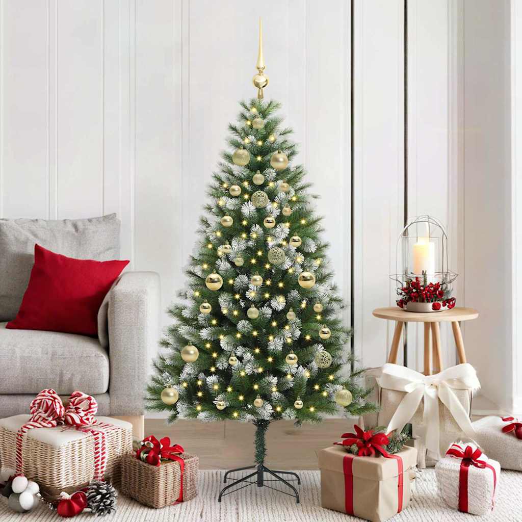 Vidaxl sapin de Noël artificiel articulé avec neige recouverte 150 cm