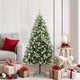 Vidaxl sapin de Noël artificiel articulé avec neige recouverte 150 cm