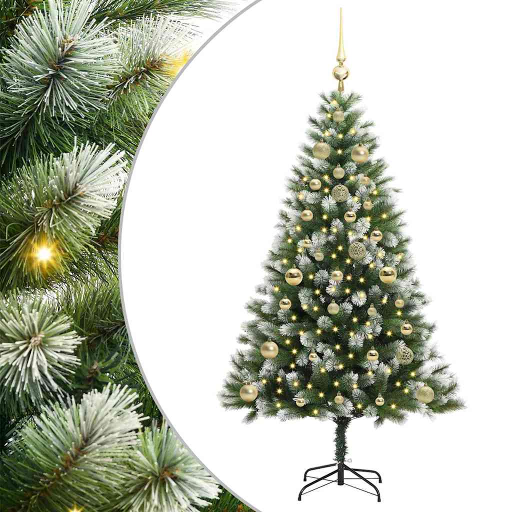 Vidaxl sapin de Noël artificiel articulé avec neige recouverte 150 cm