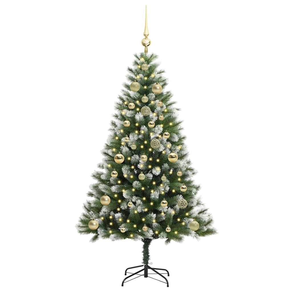 Vidaxl sapin de Noël artificiel articulé avec neige recouverte 150 cm