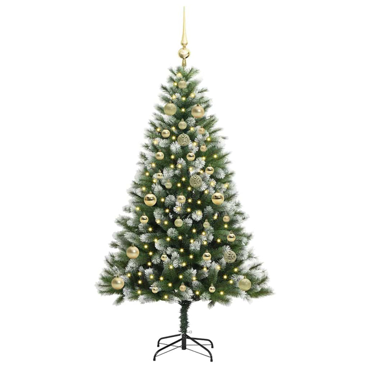 Vidaxl sapin de Noël artificiel articulé avec neige recouverte 150 cm