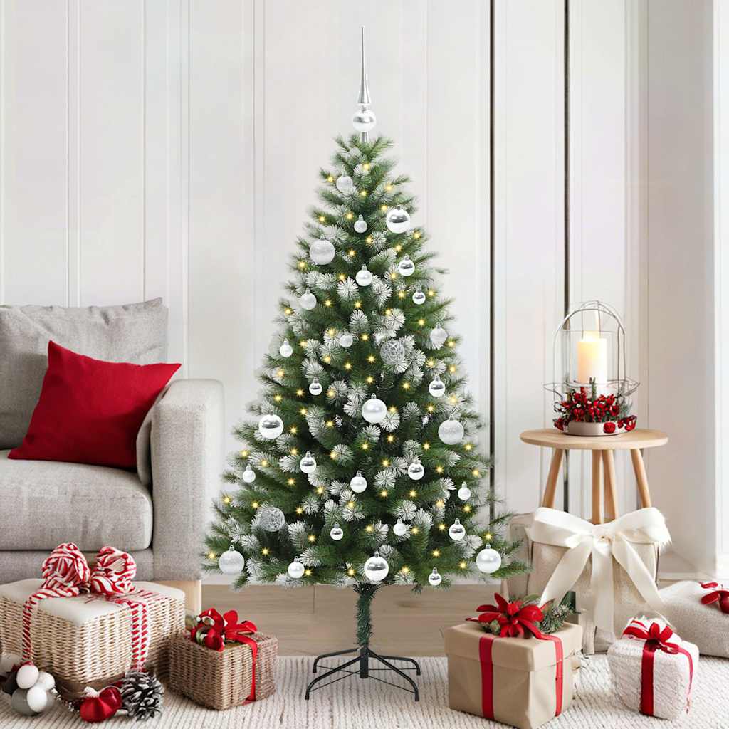 Vidaxl sapin de Noël artificiel articulé avec neige recouverte 150 cm