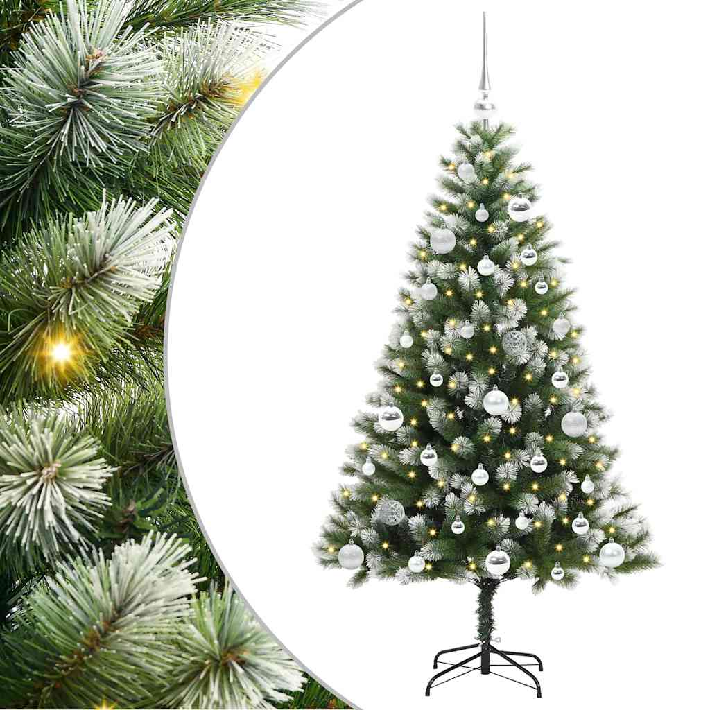 Vidaxl sapin de Noël artificiel articulé avec neige recouverte 150 cm