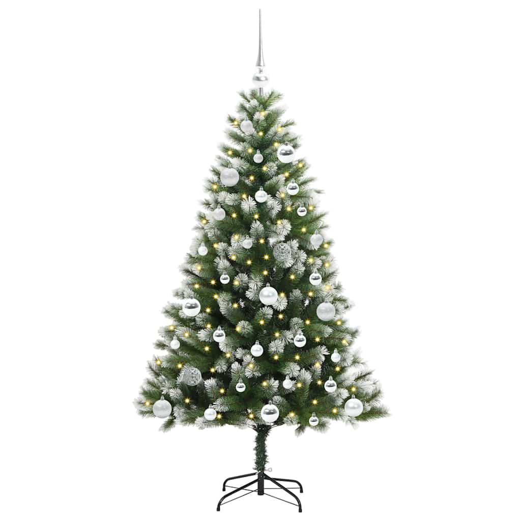 Vidaxl sapin de Noël artificiel articulé avec neige recouverte 150 cm