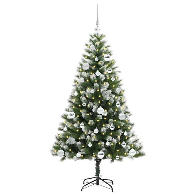 Vidaxl sapin de Noël artificiel articulé avec neige recouverte 150 cm