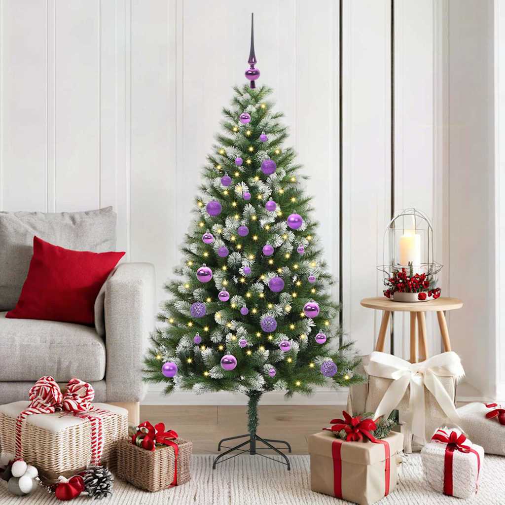 Vidaxl sapin de Noël artificiel articulé avec neige recouverte 150 cm