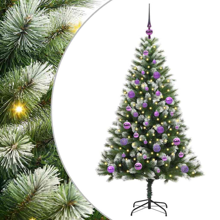Vidaxl sapin de Noël artificiel articulé avec neige recouverte 150 cm