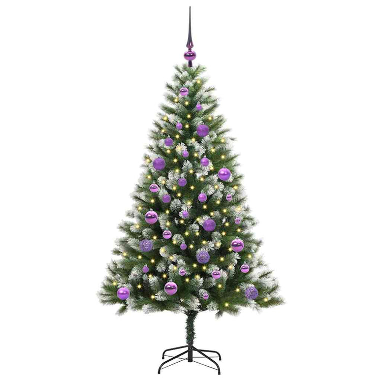 Vidaxl sapin de Noël artificiel articulé avec neige recouverte 150 cm