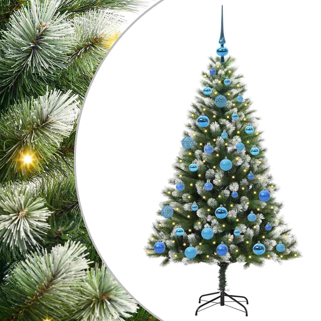 Vidaxl sapin de Noël artificiel articulé avec neige recouverte 150 cm