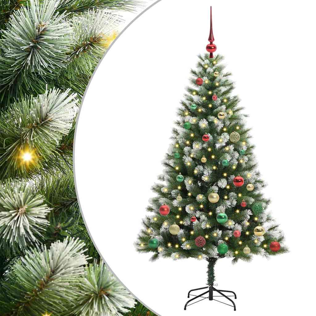 Vidaxl sapin de Noël artificiel articulé avec neige recouverte 150 cm