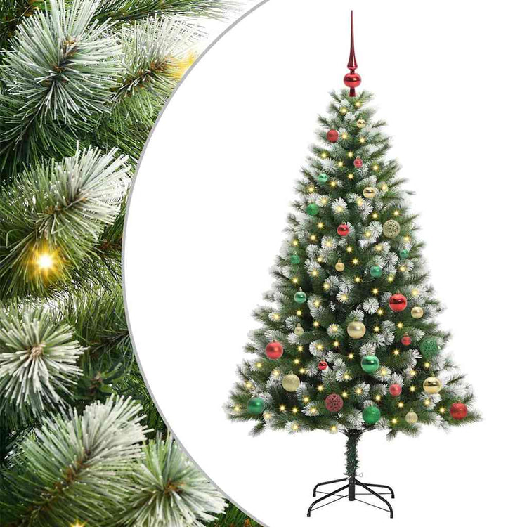 Vidaxl sapin de Noël artificiel articulé avec neige recouverte 150 cm