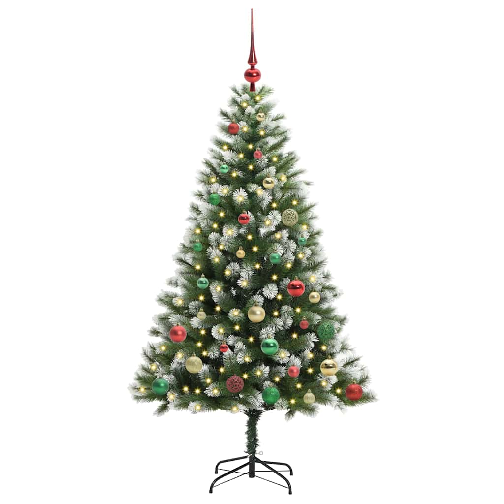 Vidaxl sapin de Noël artificiel articulé avec neige recouverte 150 cm