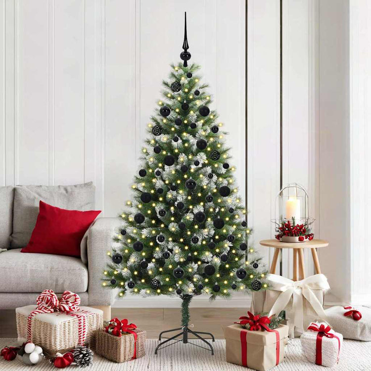 Vidaxl sapin de Noël artificiel articulé avec neige recouverte 180 cm