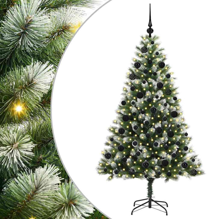 Vidaxl sapin de Noël artificiel articulé avec neige recouverte 180 cm