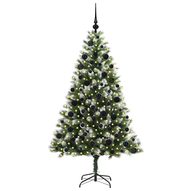 Vidaxl sapin de Noël artificiel articulé avec neige recouverte 180 cm