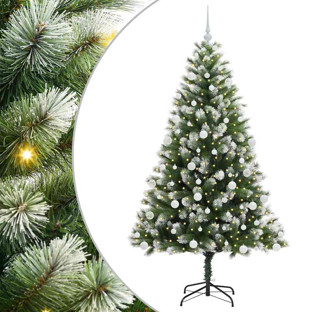 Vidaxl sapin de Noël artificiel articulé avec neige recouverte 180 cm