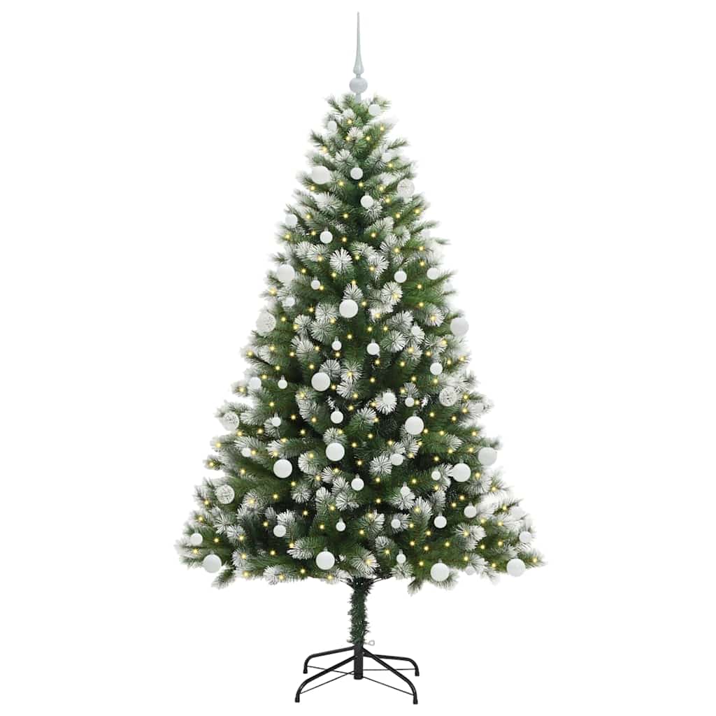 Vidaxl sapin de Noël artificiel articulé avec neige recouverte 180 cm